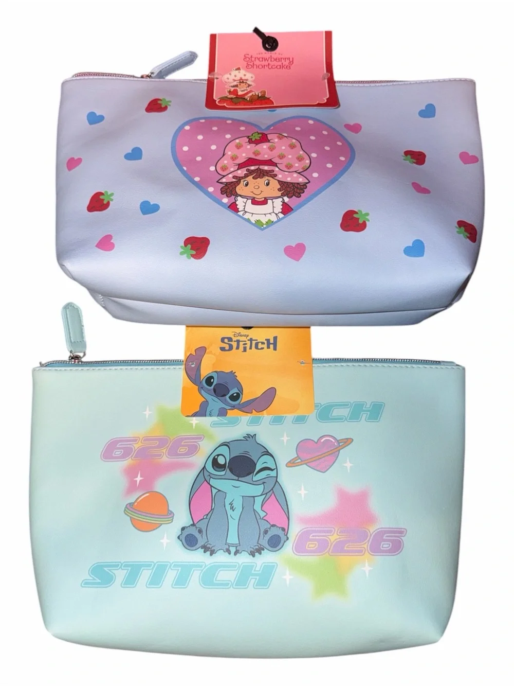 NWT Cosmetic Makeup Pouches Stitch 626 or Strawberry Shortcake - Choose 1